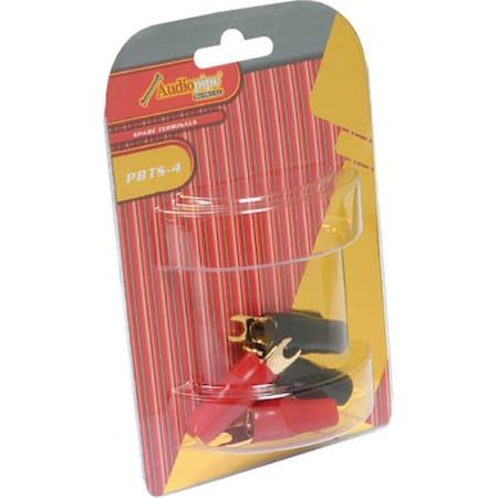 Audiopipe 4 Gauge Spade Terminals, 4PK PBTS4